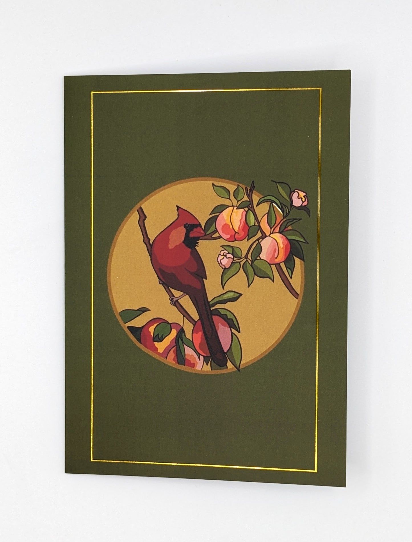 Green Cardinal Greeting Card