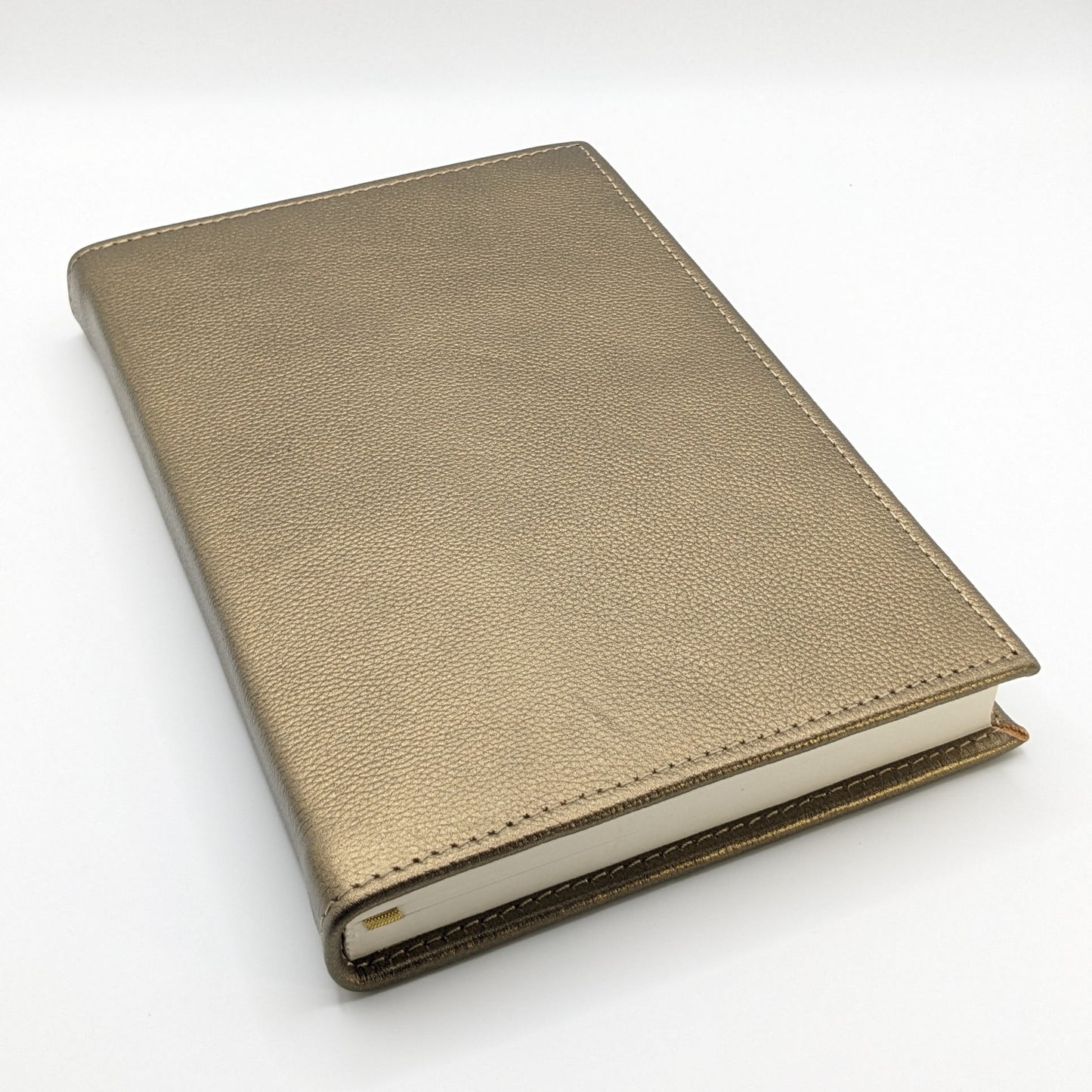 Large Gold Leather Notebook