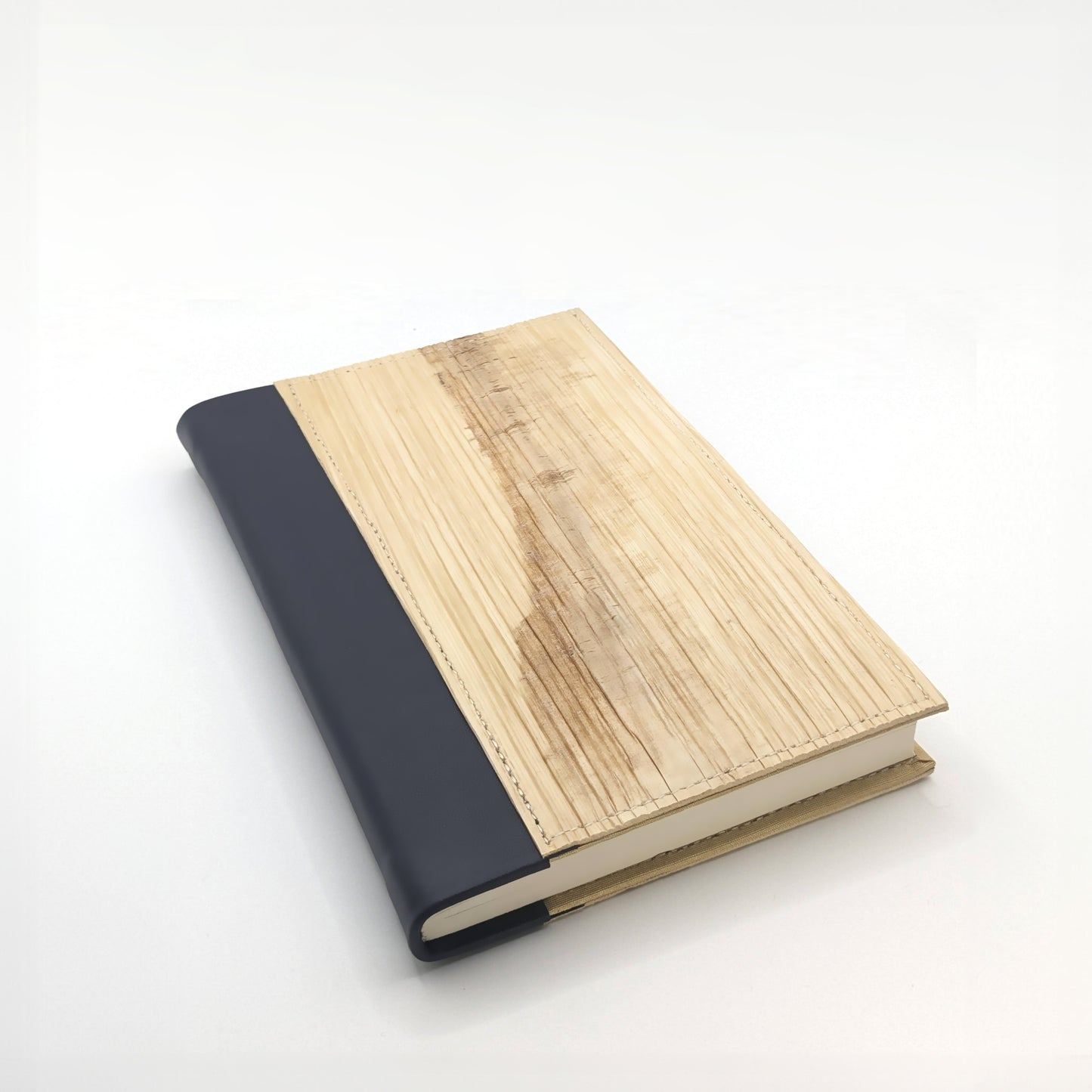 Large Navy Natural Notebook