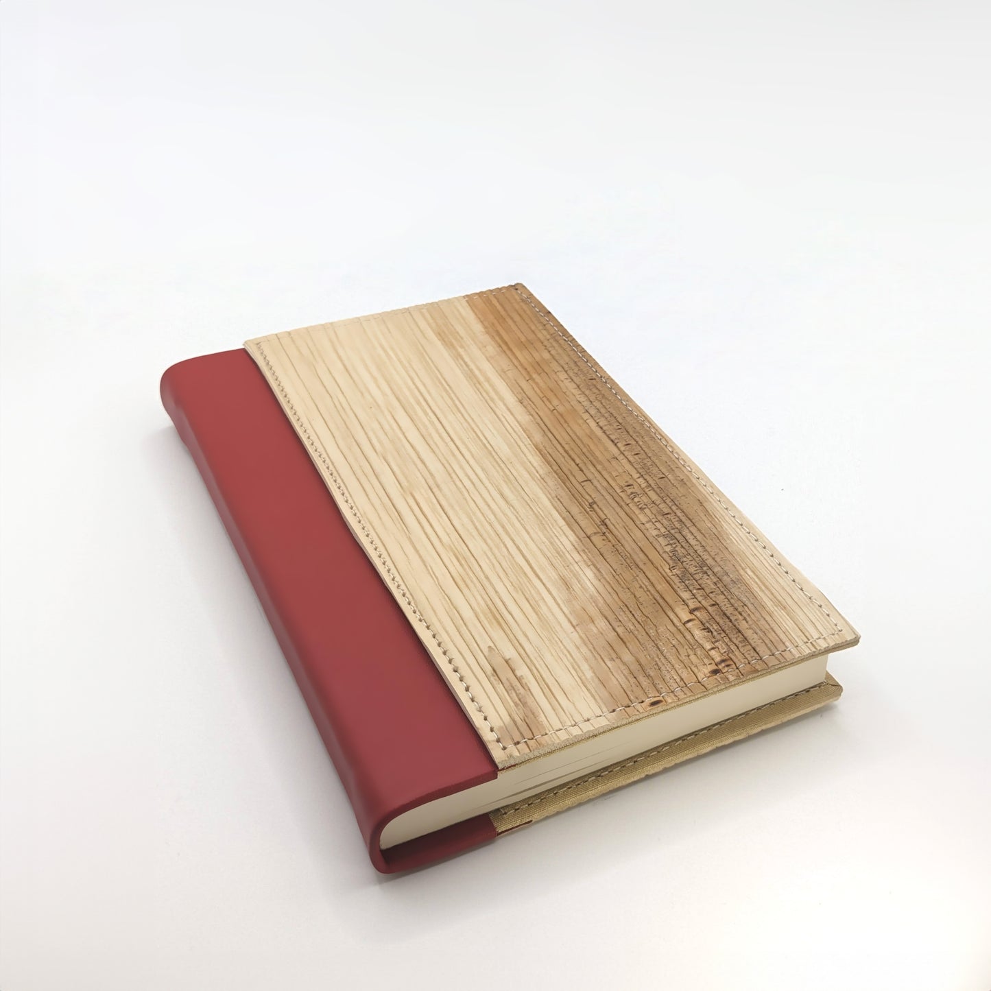 Large Red Natural Notebook