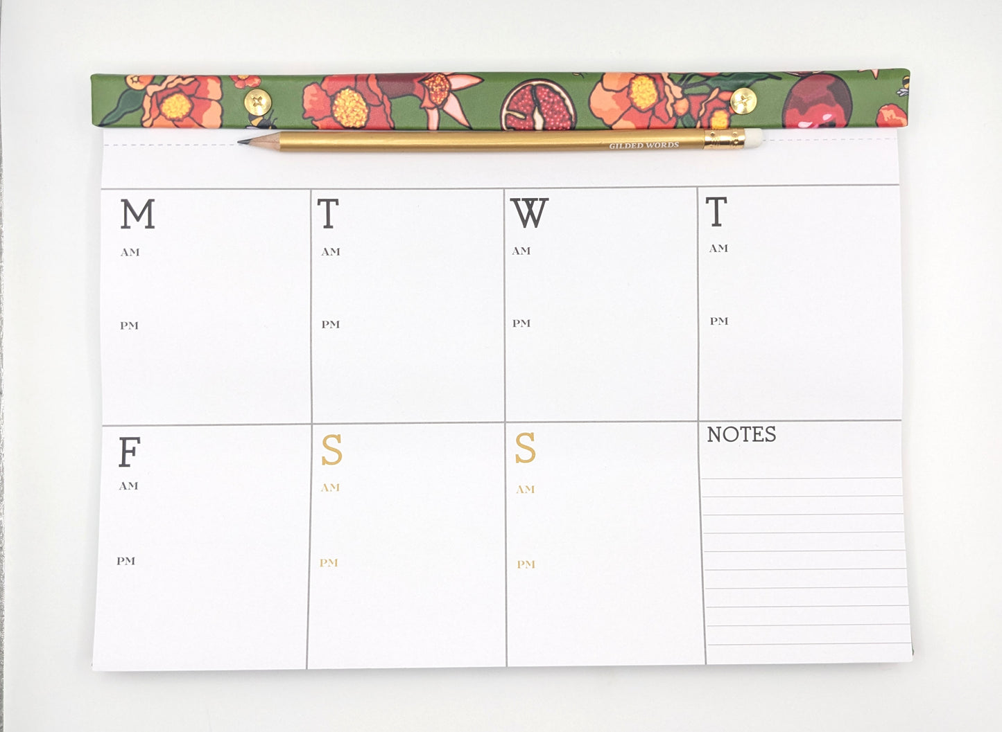 Hardback Weekly Planner - Pomegranate