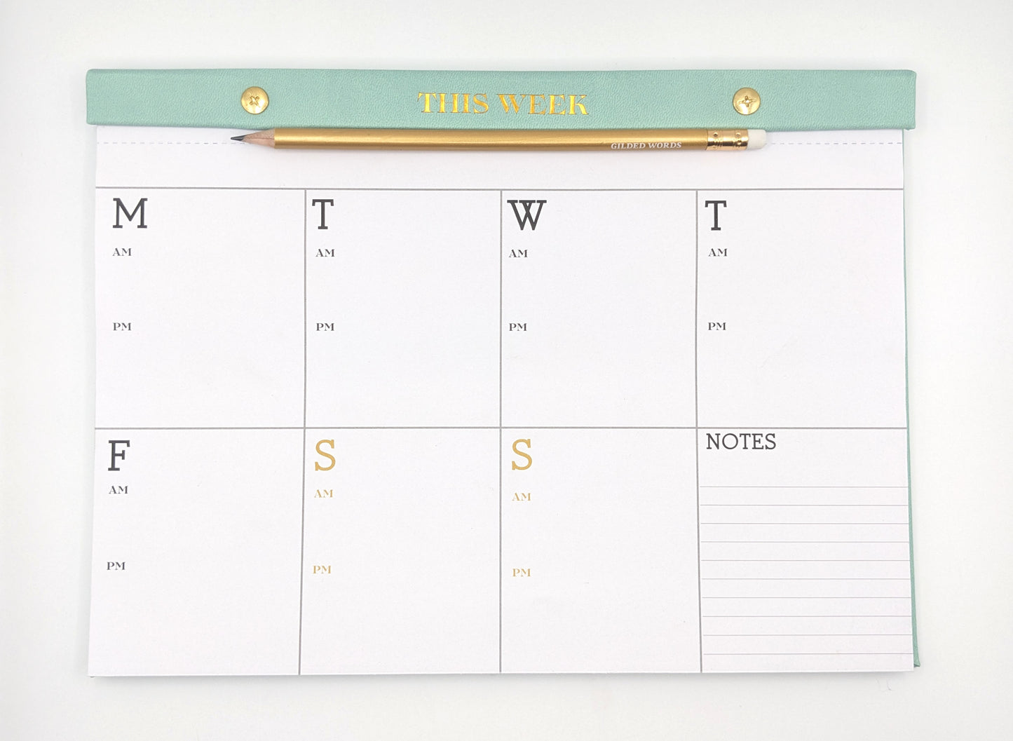 Hardback Weekly Planner - Mint