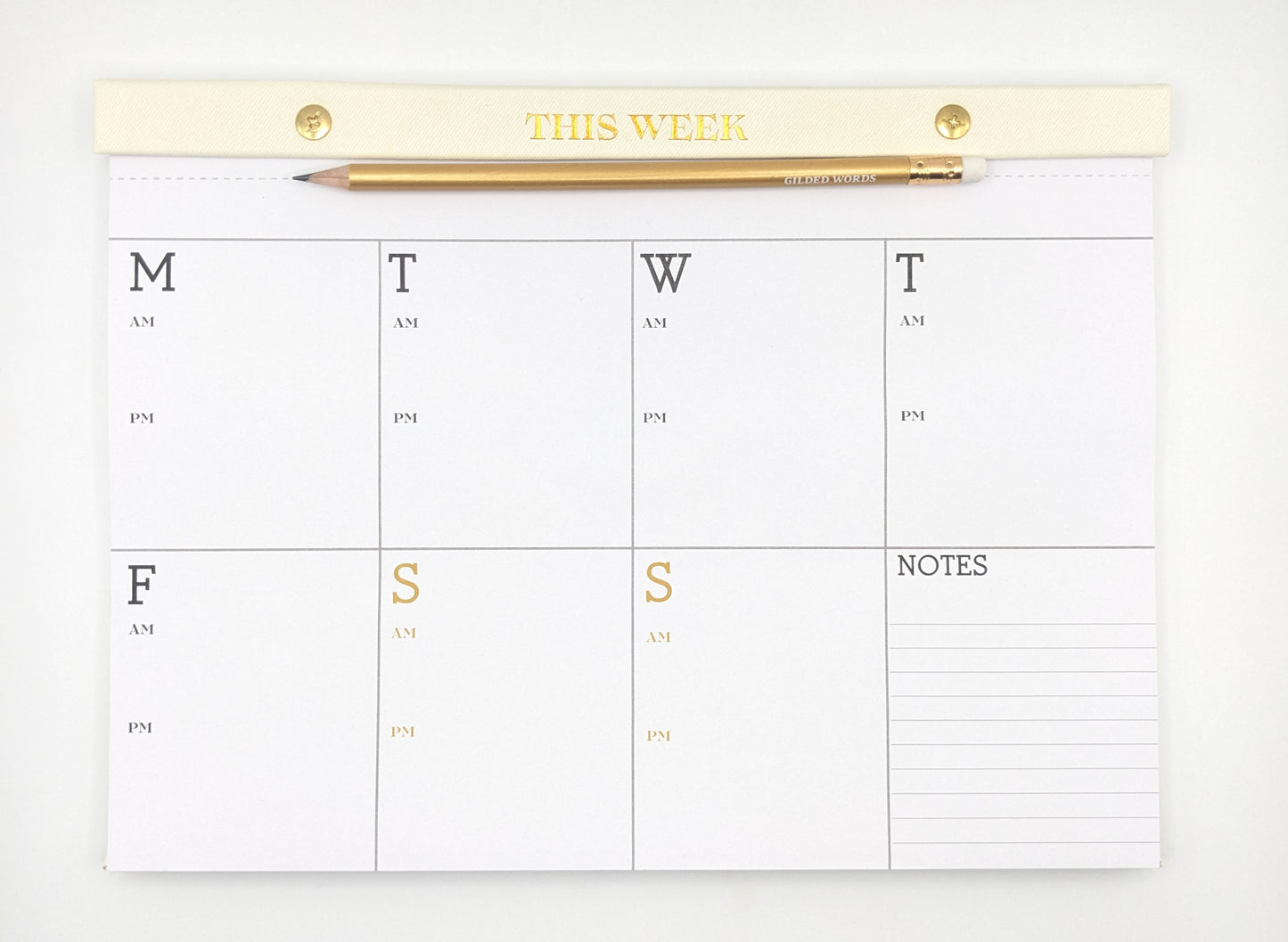 Hardback Weekly Planner - Nude