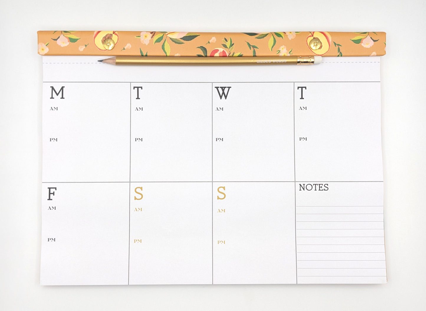 Hardback Weekly Planner - Sienna Peaches