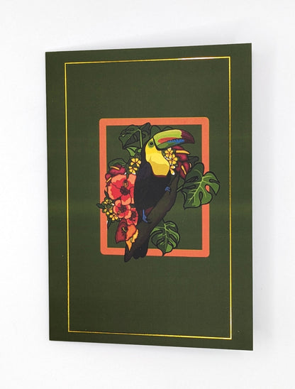 Green Toucan Greeting Card