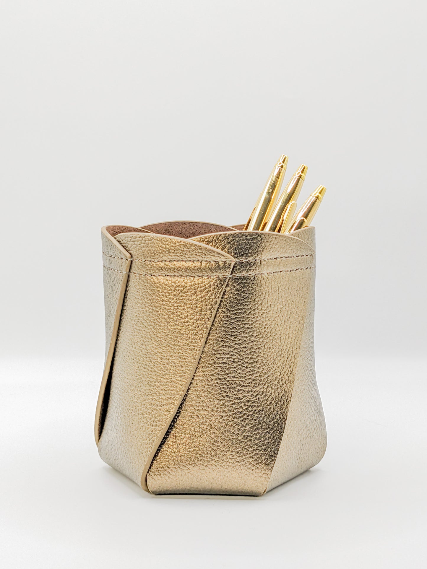 Gold Pen Cup