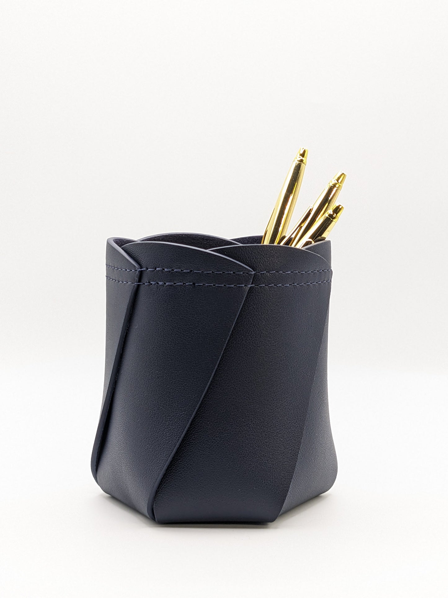 Navy Pen Cup