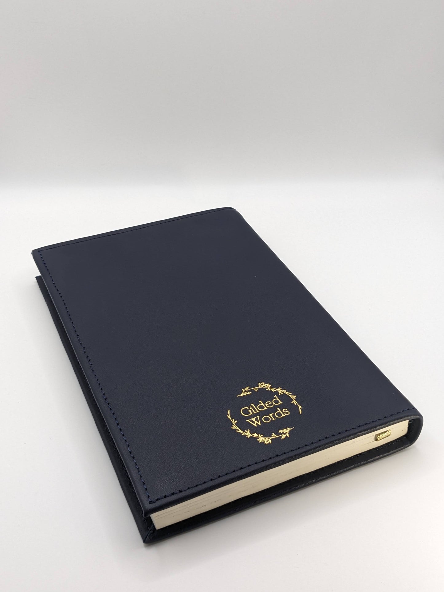 Large Navy Leather Notebook