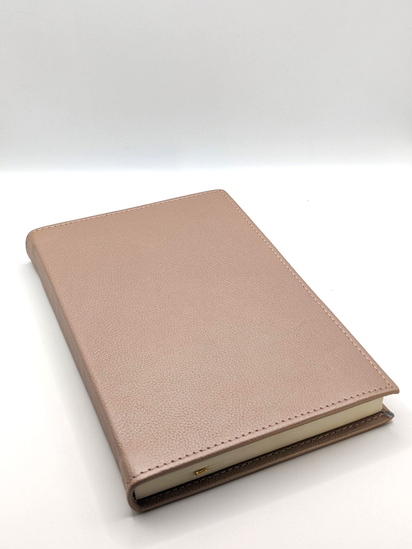 Large Pearlised Pink Leather Notebook