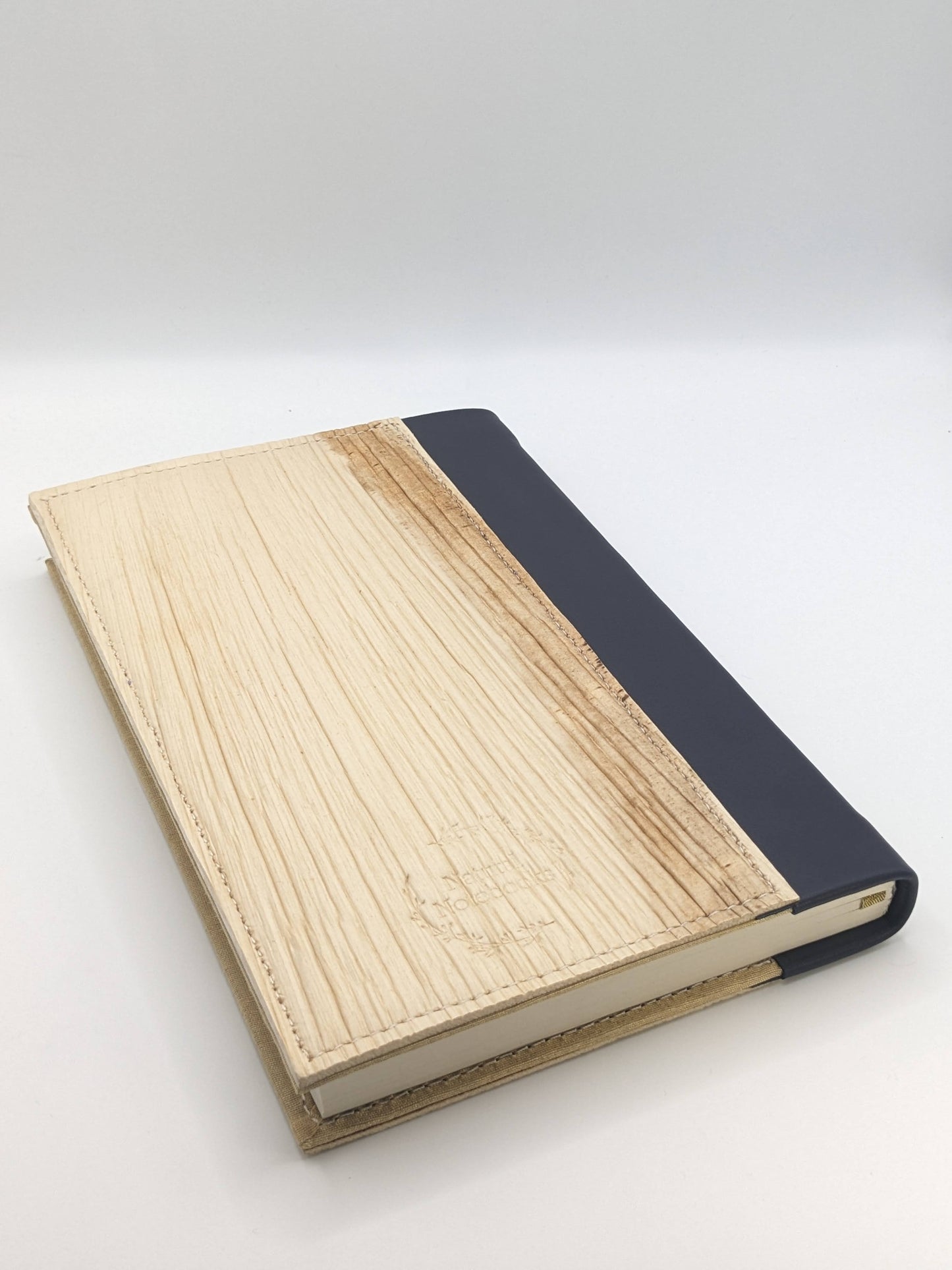 Large Navy Natural Notebook