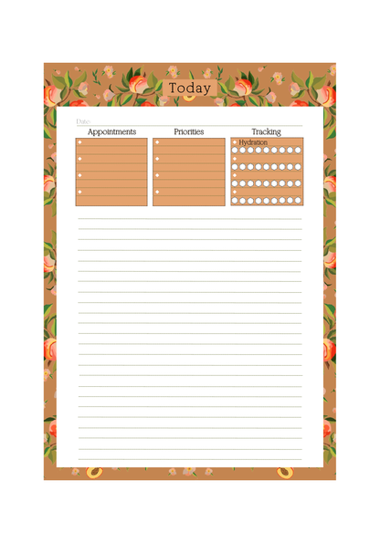 Sienna Peaches Daily Notepad